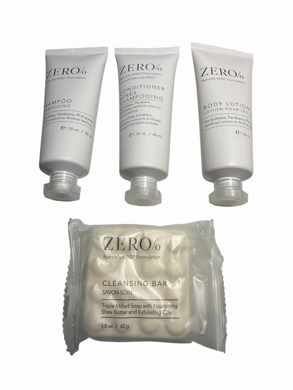 4 Pack Lot Gilchrist Soames Zero% 1.35oz Shampoo Conditioner Lotion Cleansing